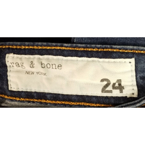 Rag & Bone Blue Mid Rise Skinny Jeans | Size 24 | Stretch Denim - Picture 5 of 8